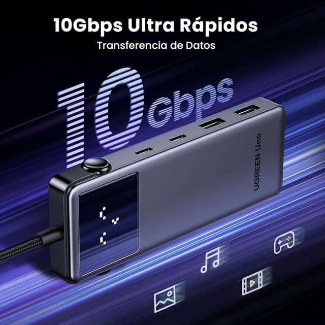 Detalle 2 de UGREEN Uno Hub USB-C 10Gbps HDMI 4K 60Hz 🚀