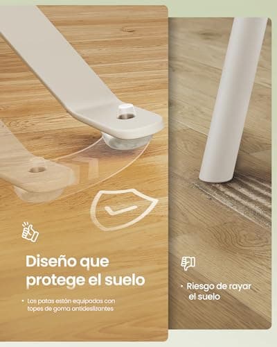 Detalle 2 de SONGMICS GGF036LZ01: juego de jardín exterior plegable de 3 piezas (2 sillas y 1 mesa) beige capuchino