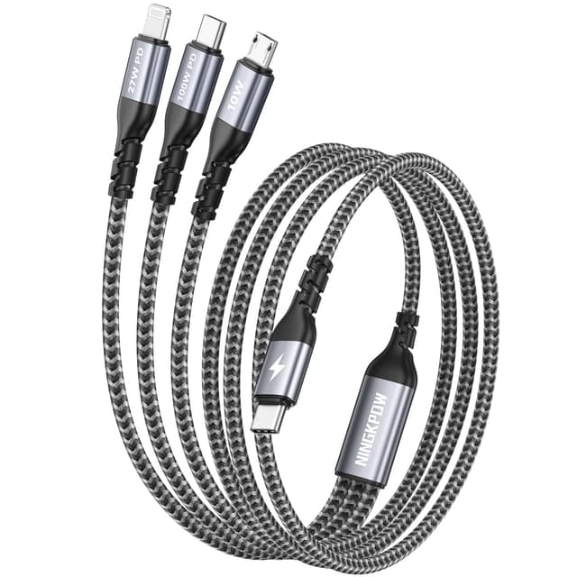 Detalle de NINGKPOW 3-in-1 1.2m charging cable 100W