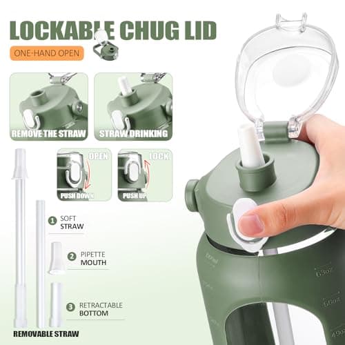 Thumbnail 1 de BLUEGO 2000 ml bouteille d'eau en verre ⚙