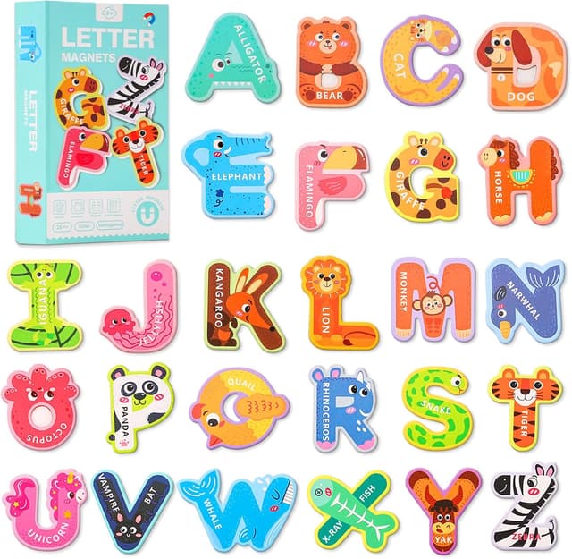 Detalle de Magnetic Letters Large Alphabet Magnets for Kids 🧲