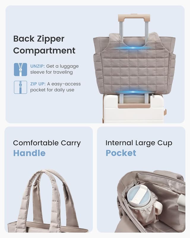 Detalle 1 de LOVEVOOK Shopper Tasche 15,6 Zoll Laptopfach