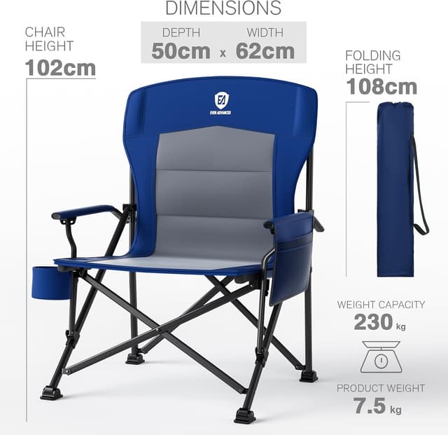 Thumbnail 6 de EVER ADVANCED oversized camping chair 230kg