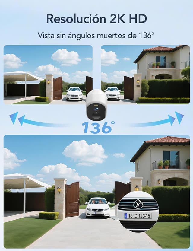 Thumbnail 2 de GNCC 4MP Cámara Vigilancia WiFi Exterior Solar