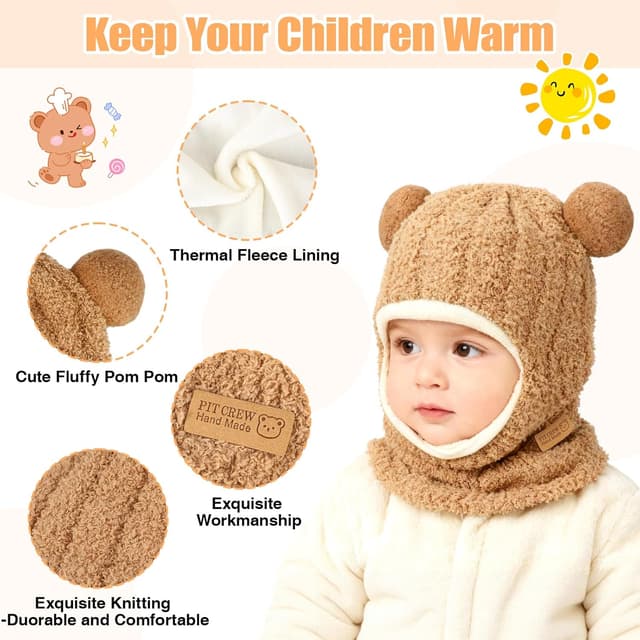 Thumbnail 2 de AYPOW Baby Winter Hat Set