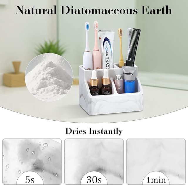 Detalle 2 de Luxspire Zahnbürstenhalter für 4 Zahnbürsten