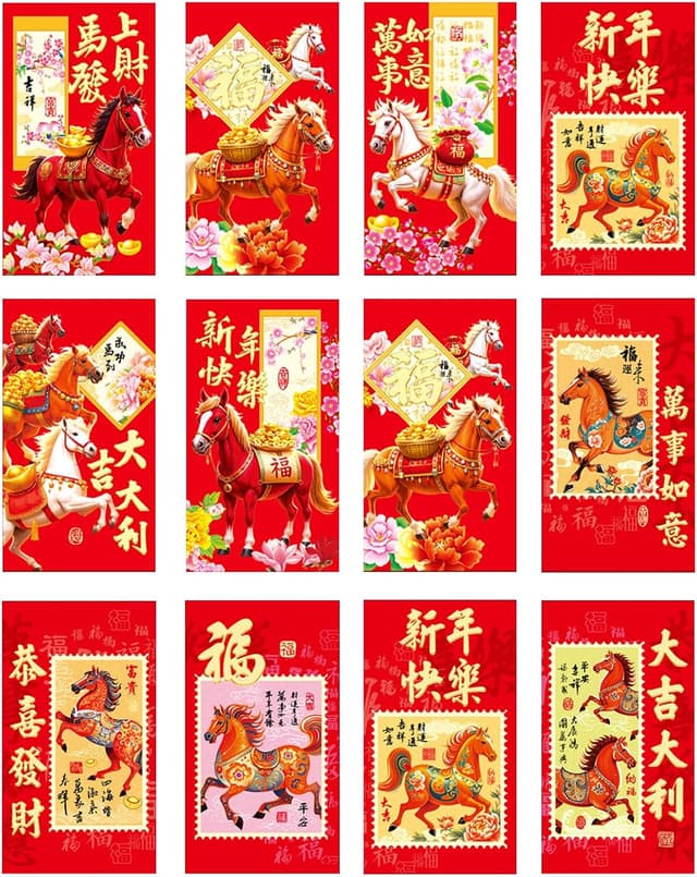 Thumbnail 5 de Wentsent 36PCS Red Envelopes 11.3×8cm 📮