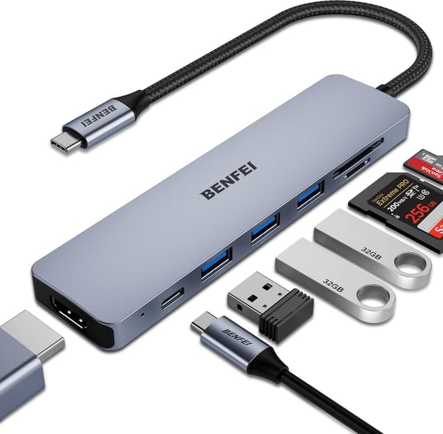 Imagen de BENFEI USB C HUB 7in1 100W Power Delivery en OfertitasTOP