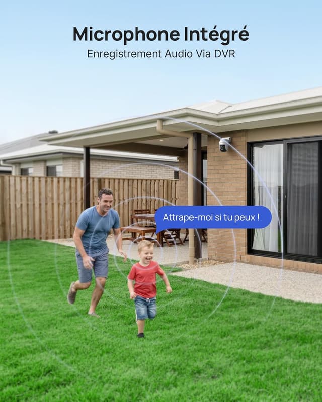 Detalle de ANNKE 3K Système de caméras filaires extérieur 8 canaux avec PTZ 5 MP et audio (DVR 1 To)