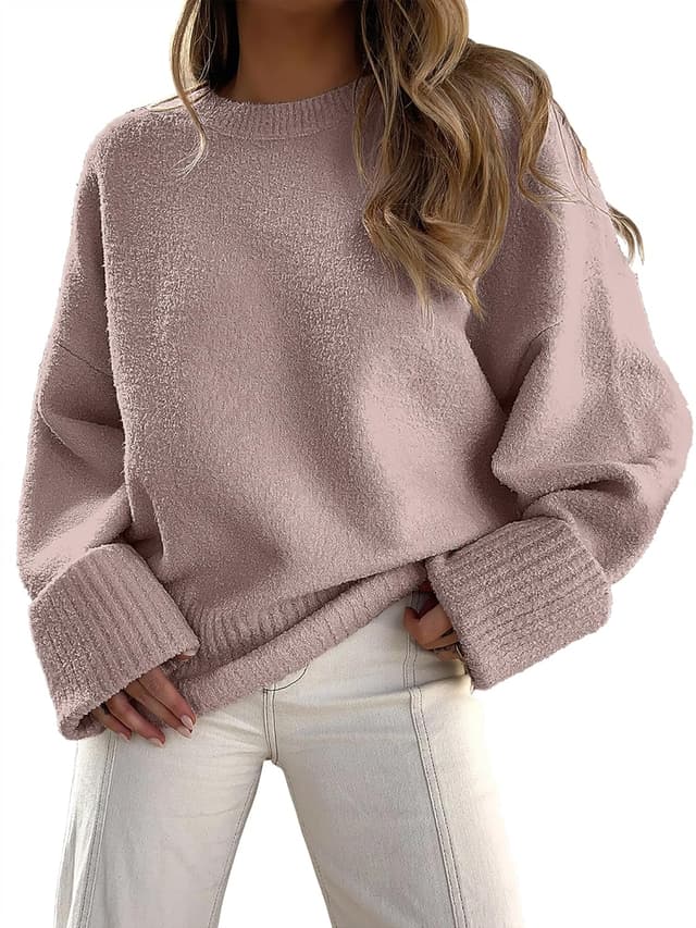 Detalle de ANRABESS 2025 Oversized Fuzzy Pullover Sweater