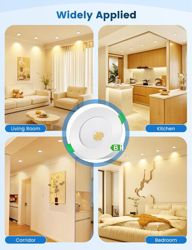 Thumbnail 6 de QOJUX LED-Einbaustrahler 230V, 5W (800 lm) 3000K, IP44, 6er-Set – nicht dimmbar, ultraflach