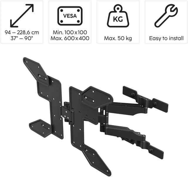 Detalle 2 de Hama TV Wandhalterung 37-90 Zoll VESA 600x400