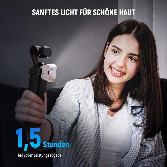 Detalle 2 de NEEWER Basics M21 magnetisches Hilfslicht USB‑C für OSMO Pocket