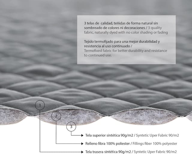 Thumbnail 5 de Textilhome Geometric Circus Funda Sofá 3 Plazas, Protector Gris