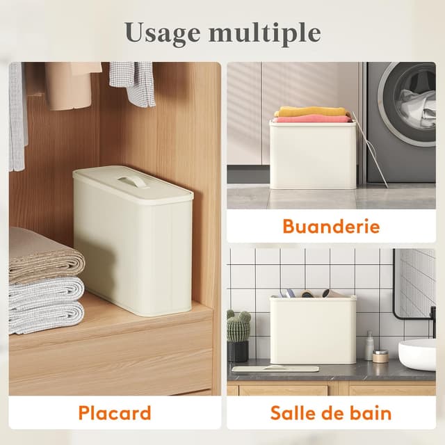 Thumbnail 6 de Lifewit Rangement Papier Toilette 23L Blanc Crème