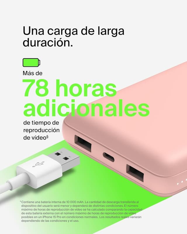 Thumbnail 2 de Belkin Batería Externa 20K USB-C – Carga Rápida ☀