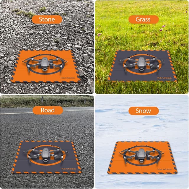 Detalle de Tapis d’atterrissage pliable KENOBEE 50 x 50 cm pour drones DJI Mini