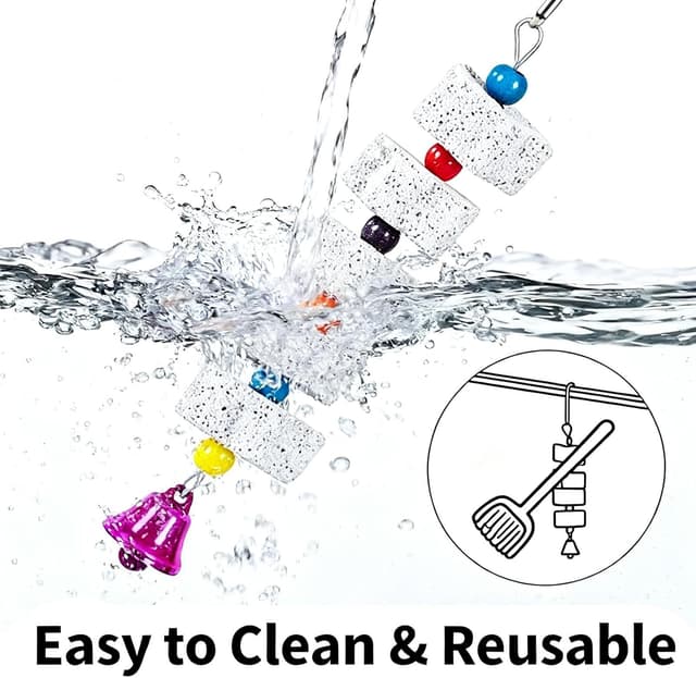 Thumbnail 4 de Zhouocea 2 Pcs Cuttlefish Bone Bird Toy