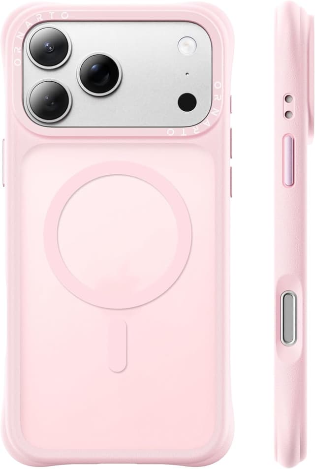 Detalle de ORNARTO Airbuffer Magnetic iPhone 17 Pro Max Case (MagSafe compatible) – Pink