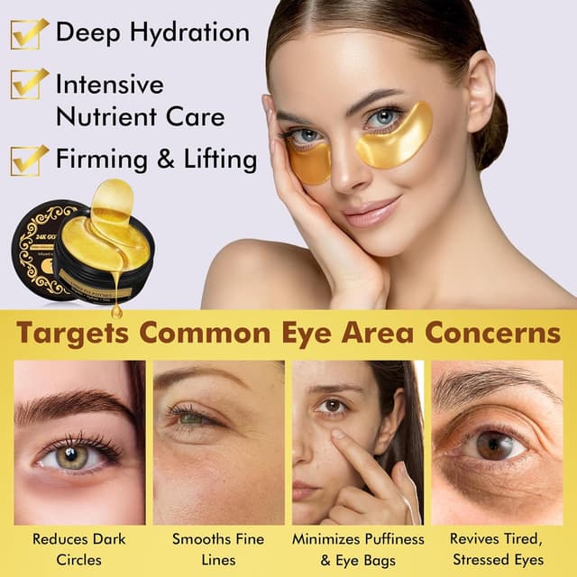 Thumbnail 2 de Goldene Hydrogel Augenpads 60 Stk Augenringe