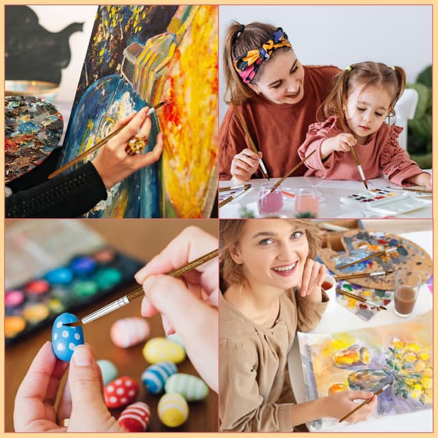 Thumbnail 4 de Paint Brushes Set 12 Pcs with Wooden Handle ๐