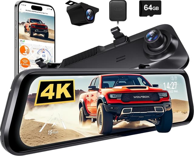 Imagen de WOLFBOX G850 PRO 4K Mirror Dash Cam 12-inch en OfertitasTOP