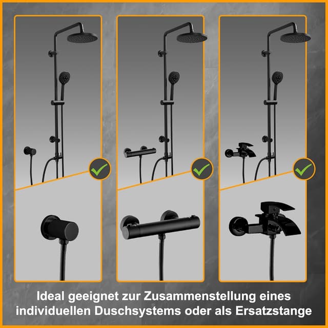 Thumbnail 5 de Görbach Columna Ducha Negra 92 cm