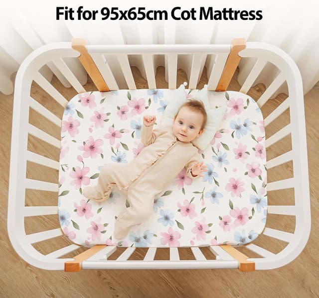 Thumbnail 3 de FIEMOL Travel Cot Sheets 95x65cm