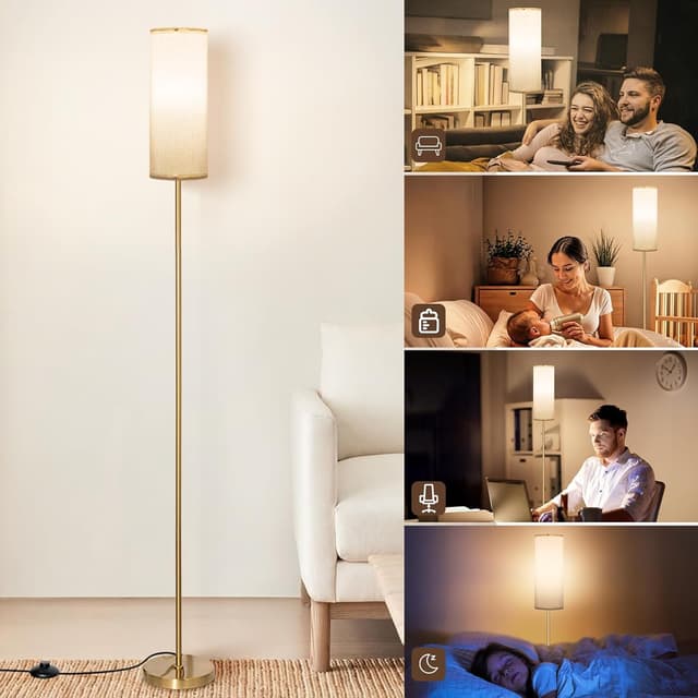 Detalle de Lampada da terra cilindrica 12 W con telecomando