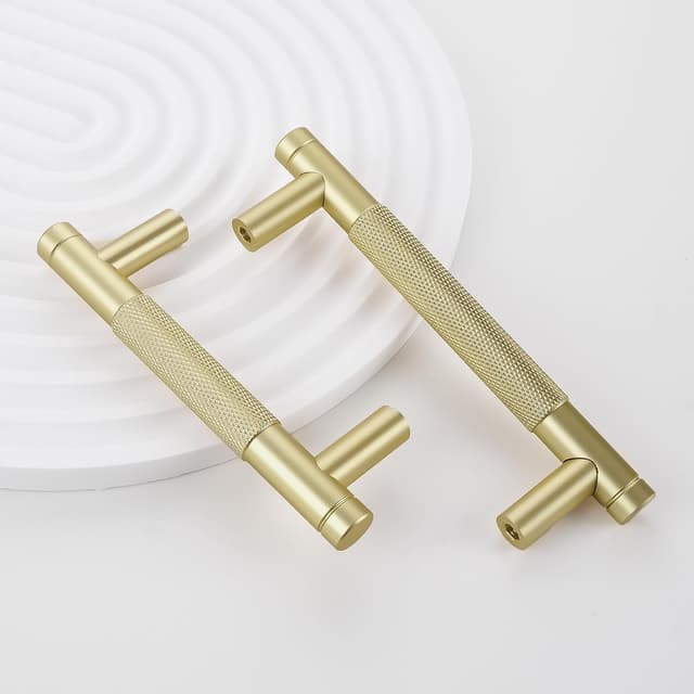 Detalle de damerin 10er-Set Küchenschrankgriffe 128 mm in gebürsteter Messingoptik