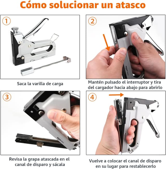 Thumbnail 4 de Amazon Basics Grapadora industrial 3 en 1, 600 grapas 🛠