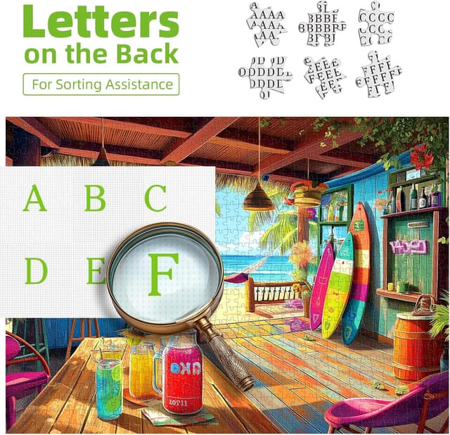 Detalle de Beach Paradise 1000-Piece Jigsaw Puzzle 27"×20" 🧩