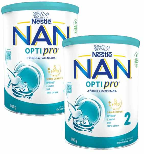 Imagen de Nestlé NAN Optipro 2 Leche Continuación 2x800 gr en OfertitasTOP