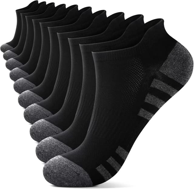 Detalle de YouShow 10 Paar Sneaker Socken für Herren – atmungsaktiv, schweißableitend, gepolstert