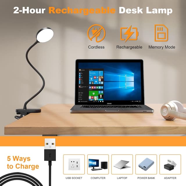 Detalle 2 de ZAPLIT 61 LED Leselampe Akku 2000mAh