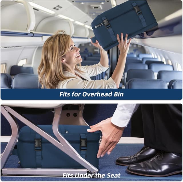 Detalle de Cmezevi Reiserucksack 20L (40x20x25 cm) – Flugzeug-Handgepäck kompatibel für Ryanair & easyJet, für 14-Zoll Laptop, Blau