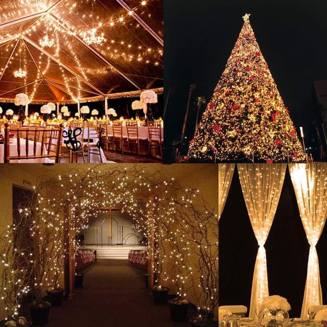 Detalle 2 de CORST 2m x 2m curtain lights (204 LEDs) plug-in with remote timer and linkable design