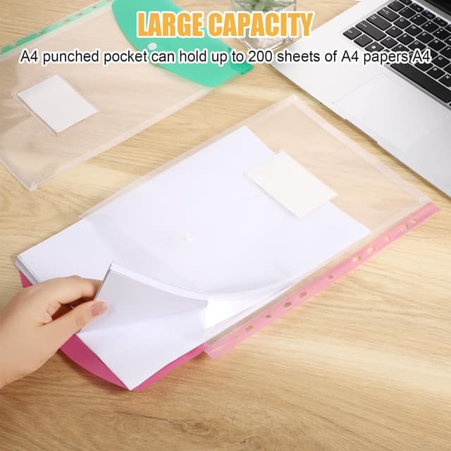 Detalle de Plastic Wallets A4 Expandable 14-Pack folders