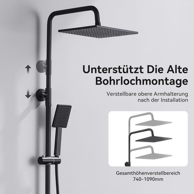 Detalle de Auralum Regendusche Quadratischer Kopf 25 cm