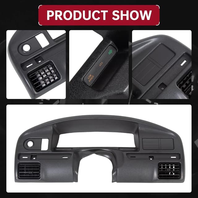 Detalle 2 de HECASA Dash Cover Board Panel Bezel Replacement for 1992-1997 Ford F-150/F-250/F-350 & Bronco (Gas Engines Only)