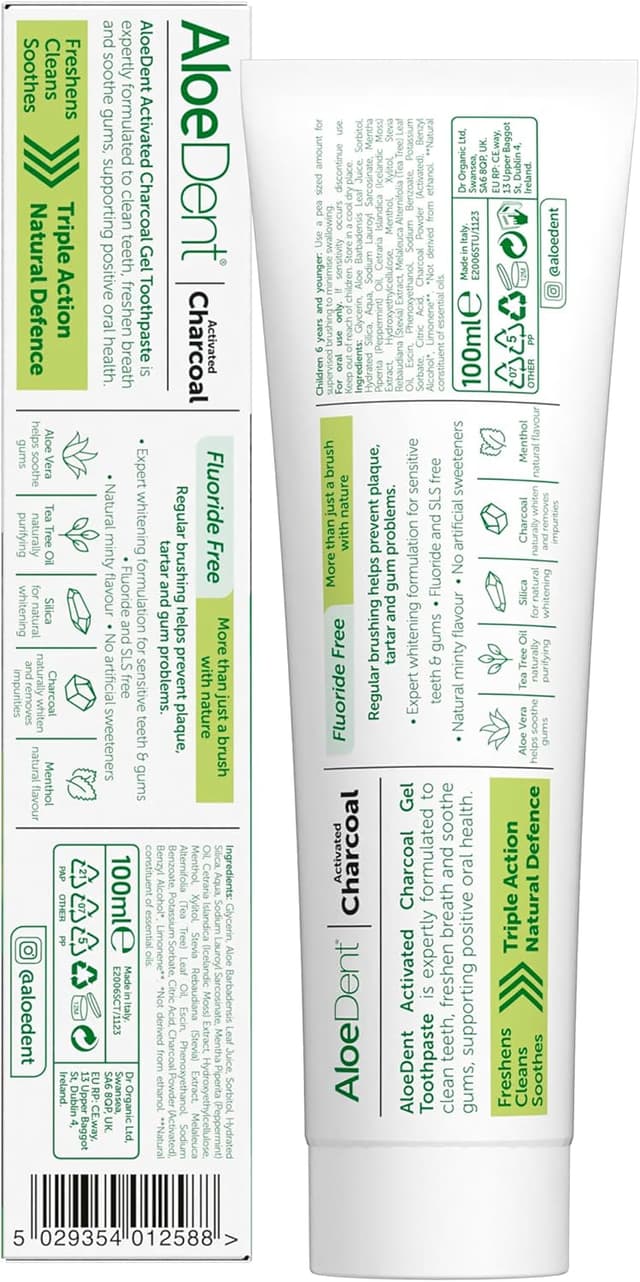 Detalle 2 de Aloe Dent AloeDent Charcoal Toothpaste, dentifrice