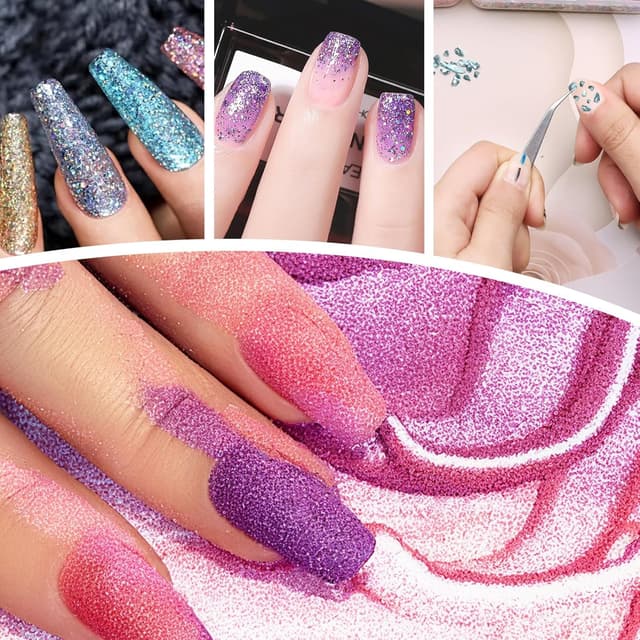 Detalle de Eddrfy 48-teiliges Glitzerpulver-Set für Basteln, Gesicht, Nägel und Party-Make-up