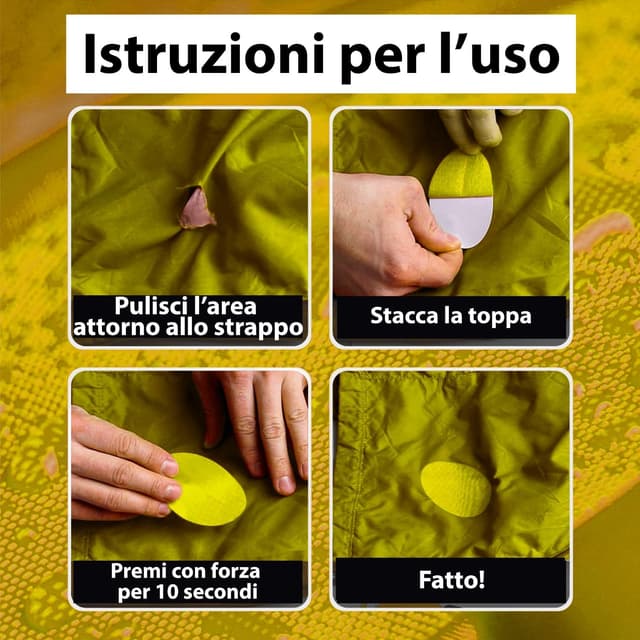 Detalle 2 de aZengear Kit toppe di riparazione autoadesive impermeabili (11 pezzi, 30+ colori) per piumini, tende e scarpe