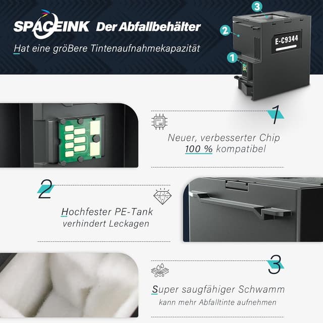 Detalle 2 de SPACEINK Spaceink C9344 Tinten-Wartungsbox für XP