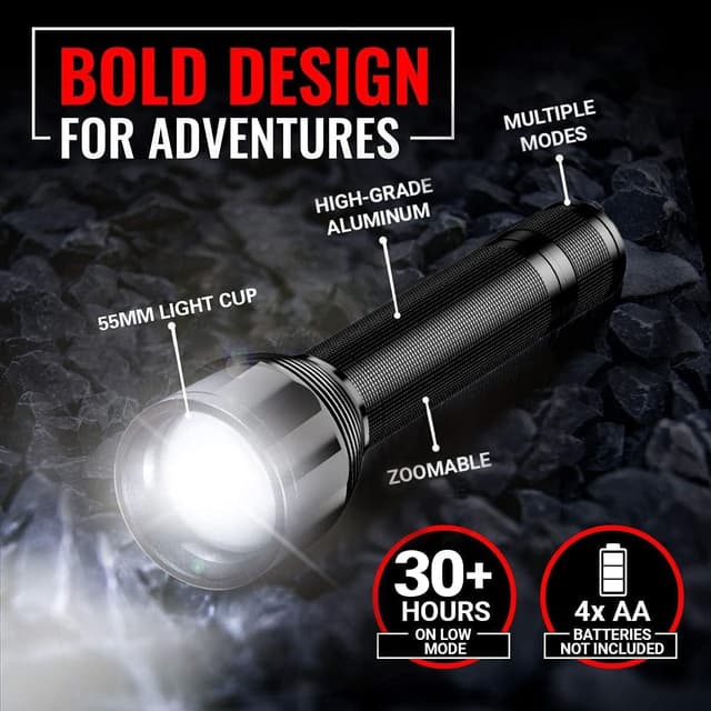 Detalle 2 de REHKITTZ Torch Led 3000 lumens adjustable focus 🔦