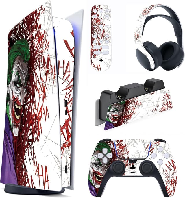 Detalle de PS5 Clown Hahaha skin set decals