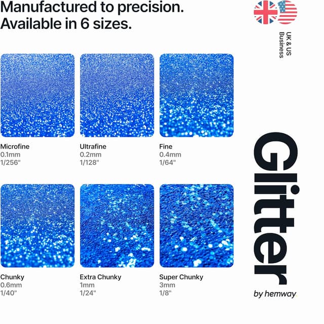 Detalle 2 de Hemway Ultra Sparkle Glitter Sapphire Blue 100g