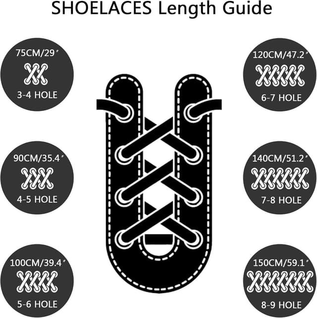 Detalle de CCSOFTIME Round Work Boot Laces – Heavy-Duty Thick Replacement Laces for Walking, Hiking & Safety Boots