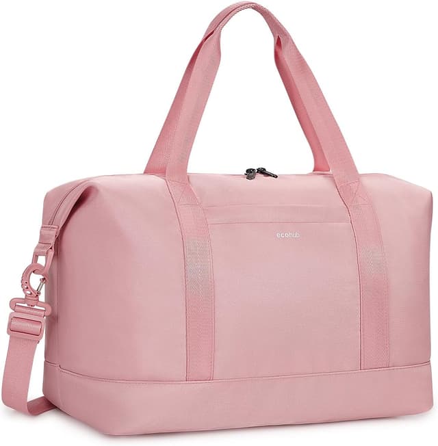 Detalle de ECOHUB Ryanair Cabin Bag 40x30x20cm (24L) with Removable Wet Pocket – Pink underseat travel duffel