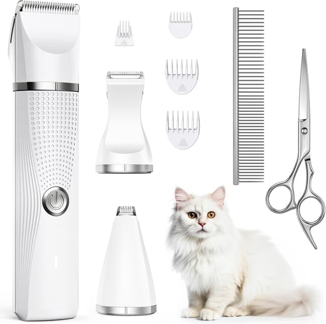 Detalle de Bautrium Leise Schermaschine Katze Set USB‑C Aufladung
